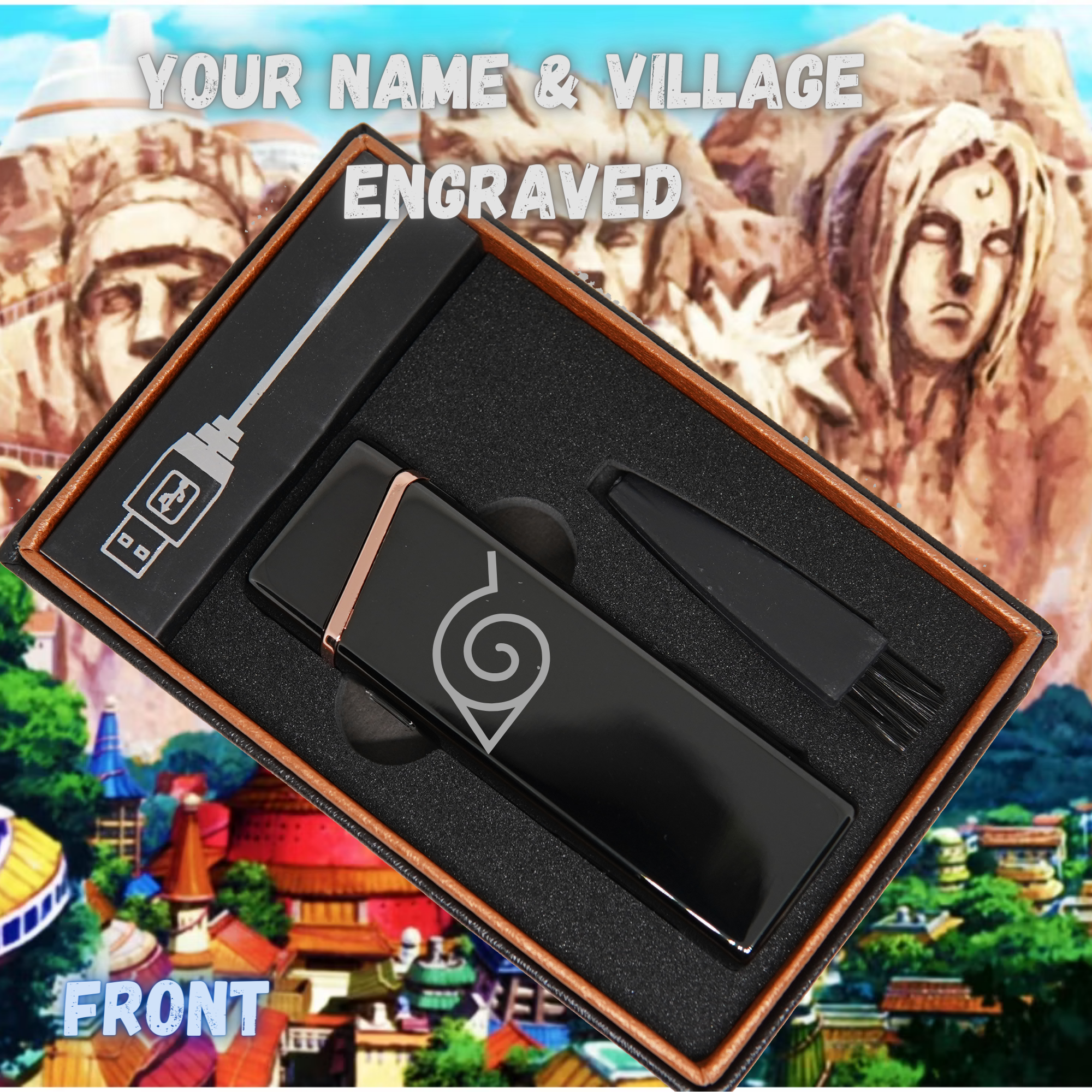 Naruto Electric Lighter with village logo